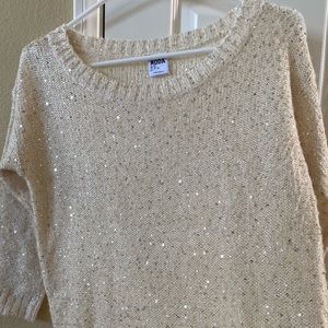 Champagne cream sequin sweater